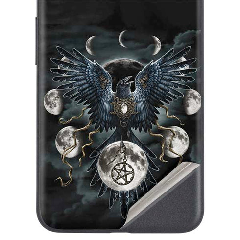 Crow and Moon Phases by Sarah Richter Google Pixel 4a 5G Skin
